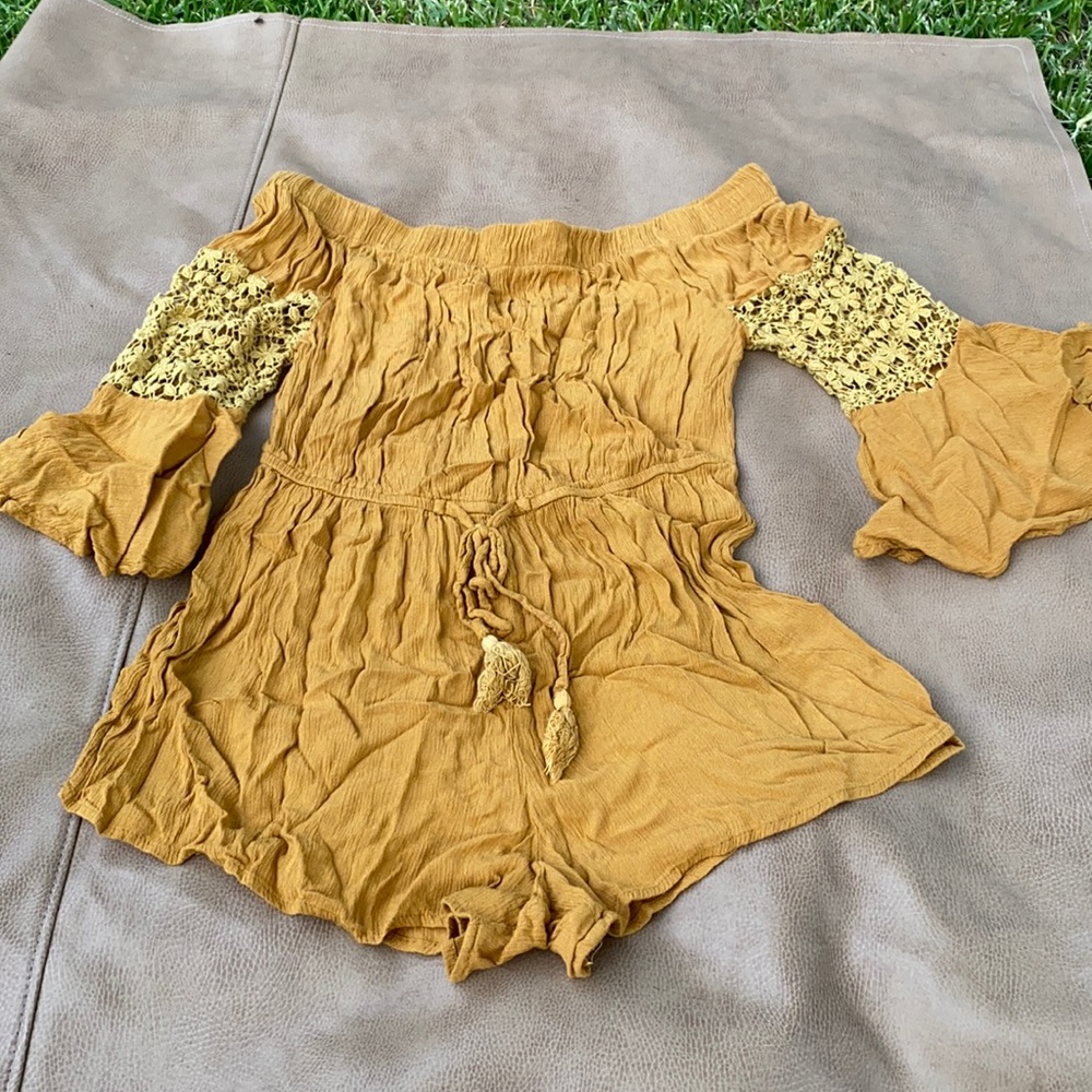 Off the Shoulder Boho Romper